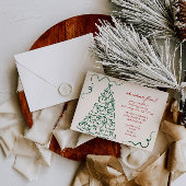 ハンドドロードオッホーおもしろいクリスマスパーティの招待状 シーズンカード