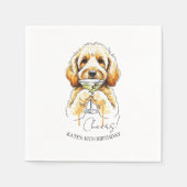 ハンドドロードゴールデンドードルダーティマルティニカクテル スタンダードカクテルナプキン (正面)