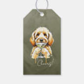 ハンドドロードゴールデンドードルダーティマルティーニありがとう ギフトタグ (正面)