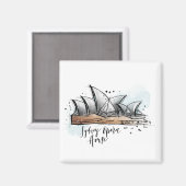 ハンドドロードシドニーオペラハウスマグネット マグネット (正面/裏面)