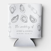 ハンドドロードシャンパン&カキスターロースト結婚式の引き出物 缶クーラー (正面)