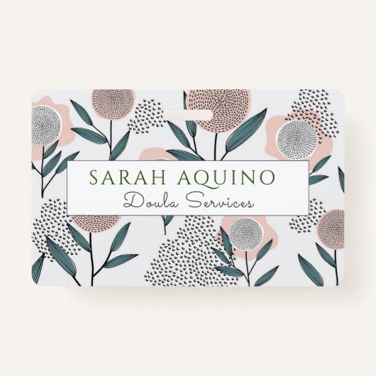 ハンドドロードダスティバラフローラドゥラ バッジ (正面)