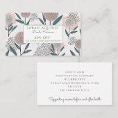 ハンドドロードドゥラダスティピーチコーラルフローラ 割引カード (正面/裏面)