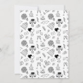 ハンドドロードドードル結婚式招待状 招待状 (裏面)