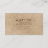 ハンドドロードハウスハンドメイドクラフト紙 名刺 (裏面)