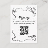 ハンドドロードパール&プロセッコブライダルシャワー エンクロージャーカード (裏面)