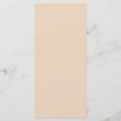 ハンドドロードベージュパームツリーボホビーチ結婚式 メニュー (裏面)