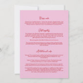 ハンドドロードマルティーニバチェロレッテカスタム招待状 招待状 (裏面)