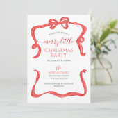 ハンドドロードレッドボウクリスマスパーティー 招待状 (スタンド正面)