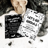 ハンドドローハロウィーンバチェロレッテ週末パーティー 招待状