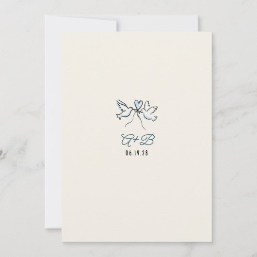 ハンドドローファンキードお洒落ディスコブライダルシャワー 招待状 (裏面)