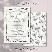 ハンドドローファンキードシャンパ結婚ニュ塔