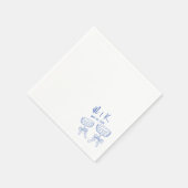 ハンドドローフランスのドブルー結婚カクテル スタンダードカクテルナプキン (角)