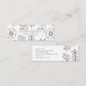 ハンドドローフローラドールドゥラホワイト誕生コーチ スキニー名刺 (正面/裏面)