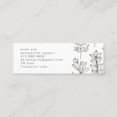 ハンドドローフローラドールドゥラホワイト誕生コーチ スキニー名刺 (裏面)