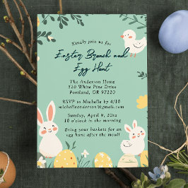 ハンドドローブブランチとイースターエッグ狩り 招待状