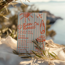 ハンドドローベビーオンボードサーフサマーベビーシャワー