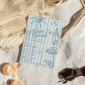 ハンドドローベビーオンボードサーフサマーベビーシャワー 招待状