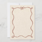 ハンドドローボウパーフェクトペアブライダルシャワー 招待状 (裏面)