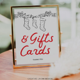 ハンドドローメリード小さな赤ちゃんシャワーのギフト&カード