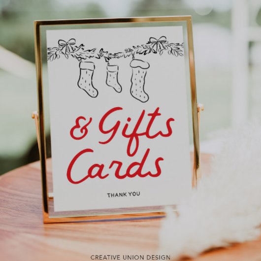 ハンドドローメリード小さな赤ちゃんシャワーのギフト&カード