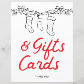 ハンドドローメリード小さな赤ちゃんシャワーのギフト&カード (正面)