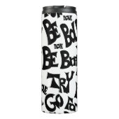 ハンドドローユニークドタンブラやる気を起こさせるデザイン タンブラー (裏面)