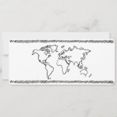 ハンドドローユニークドパリサプライズ搭乗券 招待状 (裏面)