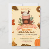 ハンドドローラテおもしろい秋誕生日 招待状 (正面)