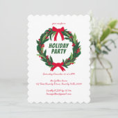ハンドドローリースホリデークリスマスカスタムパーティー 招待状 (スタンド正面)