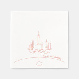 ハンドドローロコソフトルネッサンス誕生日パーティー スタンダードカクテルナプキン