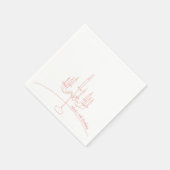 ハンドドローロコソフトルネッサンス誕生日パーティー スタンダードカクテルナプキン (角)