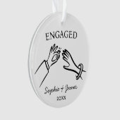 ハンドドローンのエンゲージメントクリスマスオーナメント  オーナメント (正面)