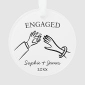 ハンドドローンのエンゲージメントクリスマスオーナメント  オーナメント (裏面)