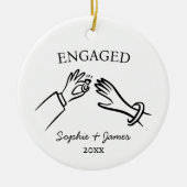 ハンドドローンのエンゲージメント クリスマス オーナメント (正面)