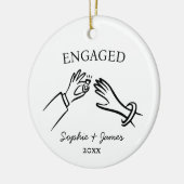 ハンドドローンのエンゲージメント クリスマス オーナメント (左)