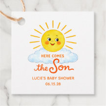 ハンドドローンスタイルのサンシャインベイビーシャワー「Here Comes the Son」
