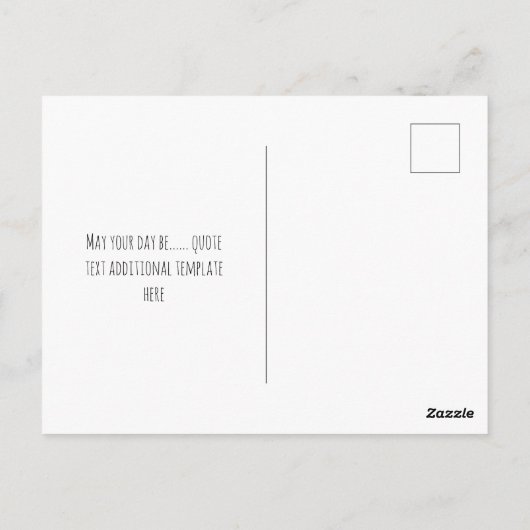 ハンドドローンテラコッタサボテン植物 誕生日 ポストカード (裏面)