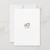 ハンドドローンファンシーな秋の結婚式RSVPカード 出欠カード (裏面)