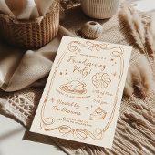 ハンドドローンフレンズギビングパーティー 秋のドゥードル 招待状