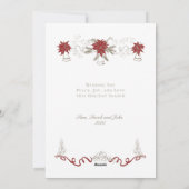 ハンドドローヴィンテージレトロメリークリスマス シーズンカード (裏面)