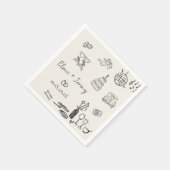 ハンドドロー予測できなドのナ結婚プキン スタンダードカクテルナプキン (角)