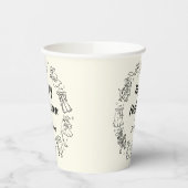 ハンドドロー予測できなドドードルカウボーイハッピーハローウィン 紙コップ (左)