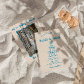 ハンドドロー予測できなドブルーシャンパ結婚ンタワー 招待状