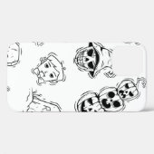 ハンドドロー付きハロウィーンアイコンのシームレスなパターン Case-Mate iPhoneケース (裏面 (横))