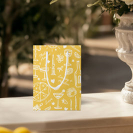 ハンドドロー図解入りの、写真付きのドの結婚歓迎抱き枕 ミディアムペーパーバッグ