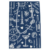 ハンドドロー図解入りの、写真付きのドの結婚歓迎抱き枕 ミディアムペーパーバッグ (正面)