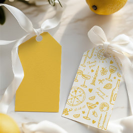 ハンドドロー図解入りの、写真付きのドの結婚歓迎 ギフトタグ