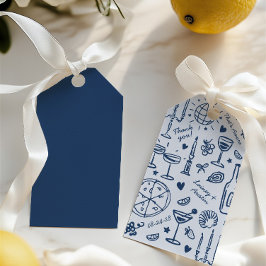 ハンドドロー図解入りの、写真付きのドの結婚歓迎 ギフトタグ