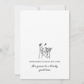 ハンドドロー式ハロウィーンの衣装パーティの招待状 招待状 (裏面)